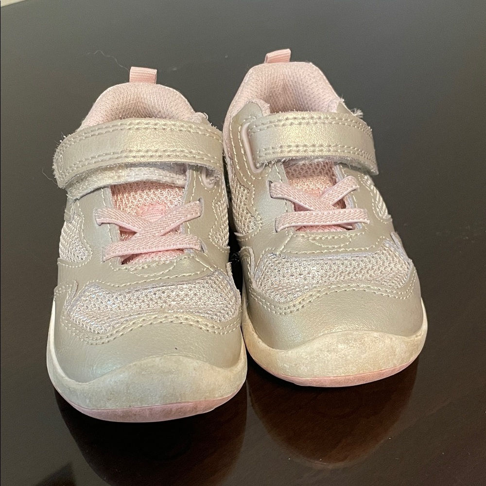 Stride Rite Pink and Gray Kids Sneakers